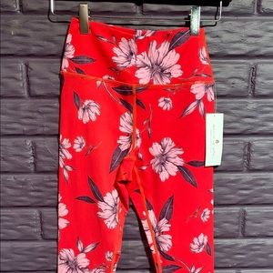 Yoga Pants spiritual gangster crimson floral